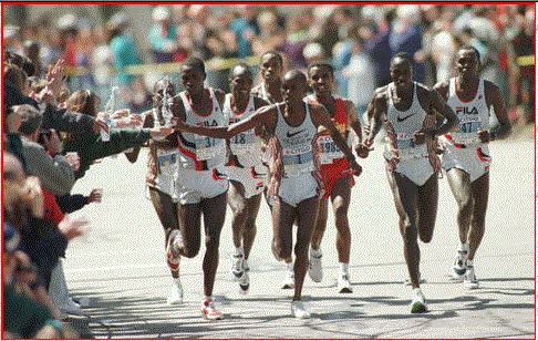 Boston Marathon-1996-Cosmas Ndeti is No. 1-  2-07-15  best.gif (75116 bytes)